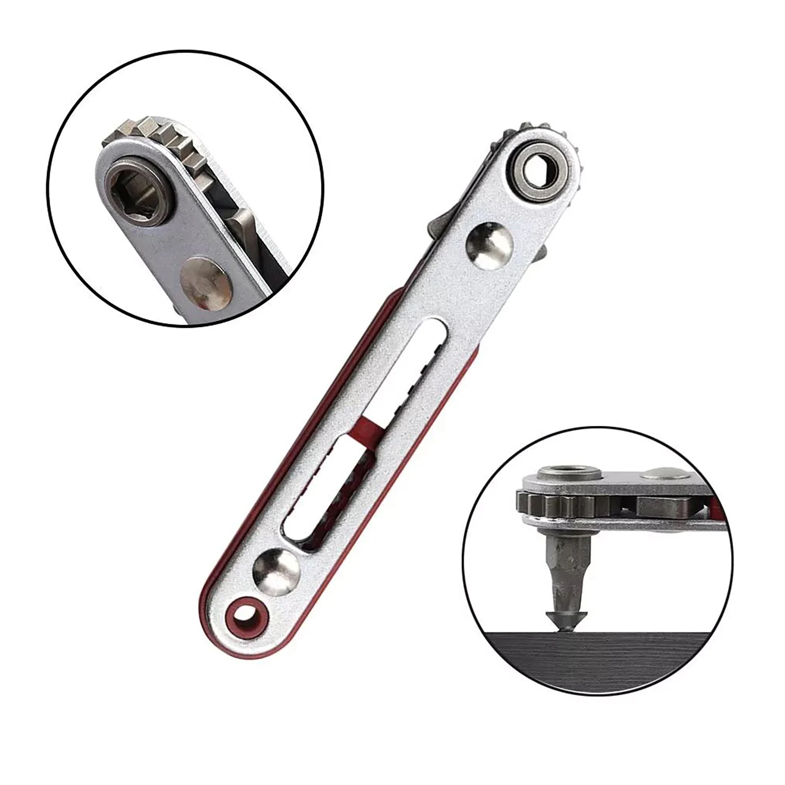 Mini Chave De Catraca Com Bits, Hexágono Torx, Chave De Fenda De Controle Bidirecional, Broca, 1/4 Soquetes de Unidade Quadrada, 1Pc