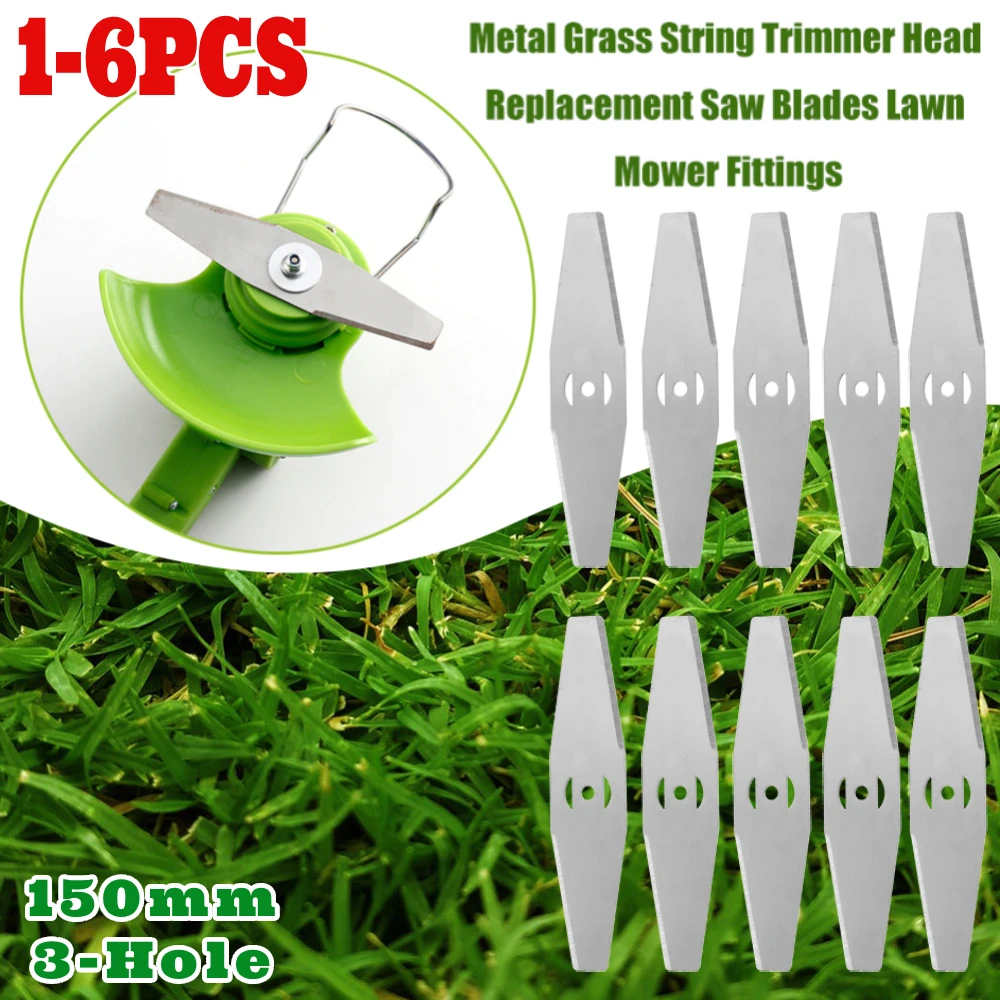 1-6PCS Metallo Erba String Trimmer Testa Lama 3 Fori Lame Per Sega Sostituzione Erba Weed Cutter Lame Rasaerba Raccordi Parti