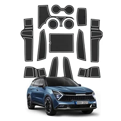 LFOTPP Door Groove Mat for Kia Sportage NQ5 2022 2023 2024 2025 Car Anti-slip Rubber Gate Slot Pad Car Sportage 2025 Accessories