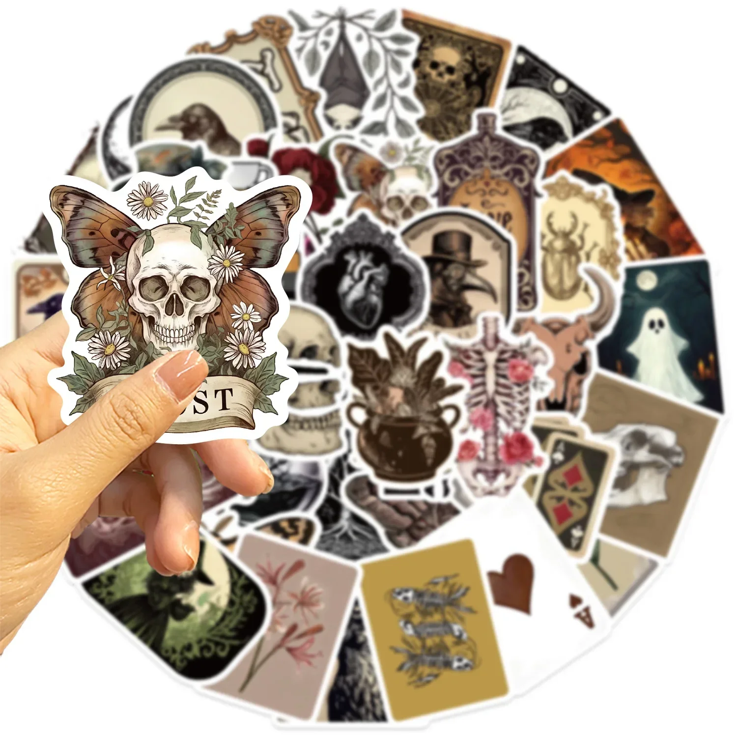 50PCS Creative dark gothic romantic sticker DIY personalized decoration mobile phone laptop desktop sticker