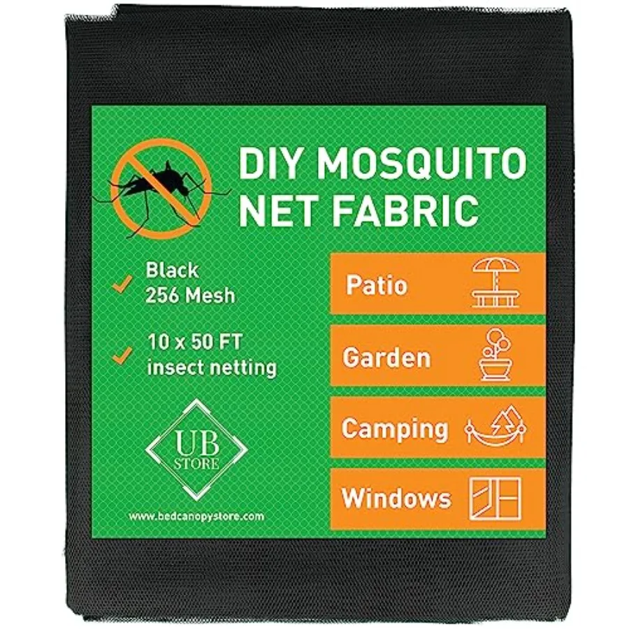 

Netting Cover Garden-Netting Polyester Mosquito Netting for Windows Doors Patio Outdoor and Indoor Use Multiple Sizes and Color