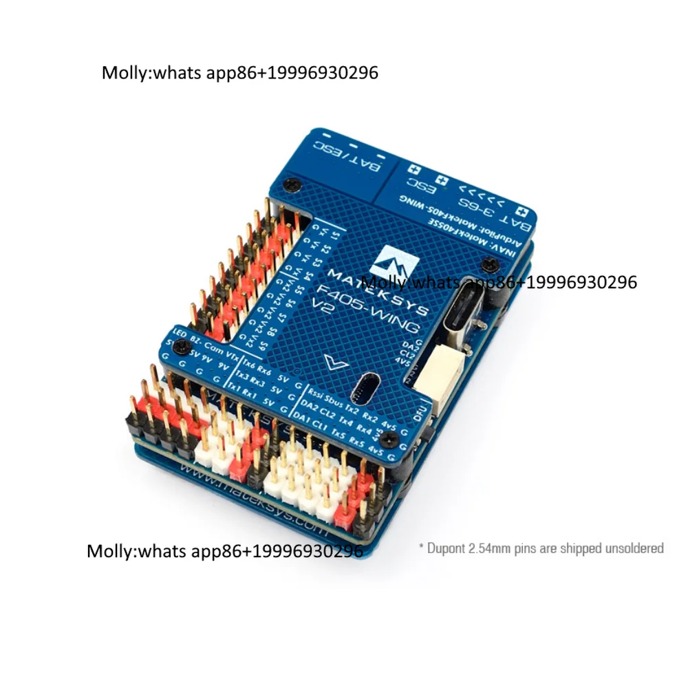 MATEKSYS F405-Wing-V2 Flight Controller STM32F405 3-6S LiPo ICM42688-P DPS310 Fixed Wing RC Airplane ArduPilot INAV Private Mold