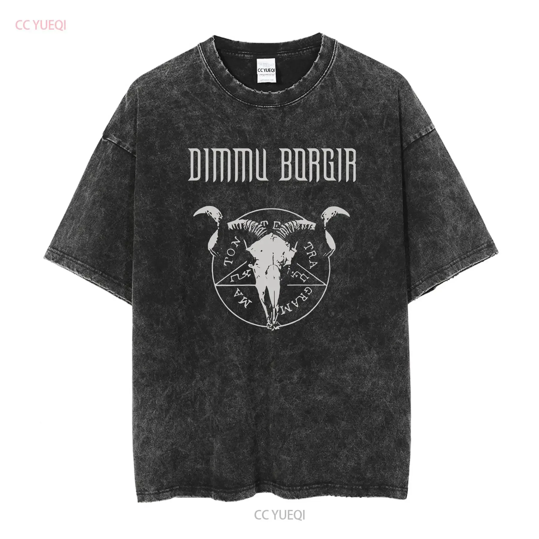 Dimmu Borgir Norwegian black metal band cotton premium T shirt tee long or short sleeves vintage Washed Stylish