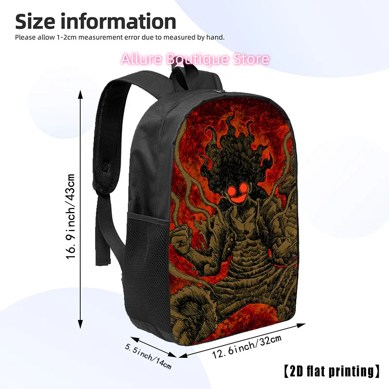 Printed Design – Not Textured 2D Flat Printing, Dark Devil Smile, Casual Backpack, Travel Laptop Backpack, 2D Flat Printing, Ruc