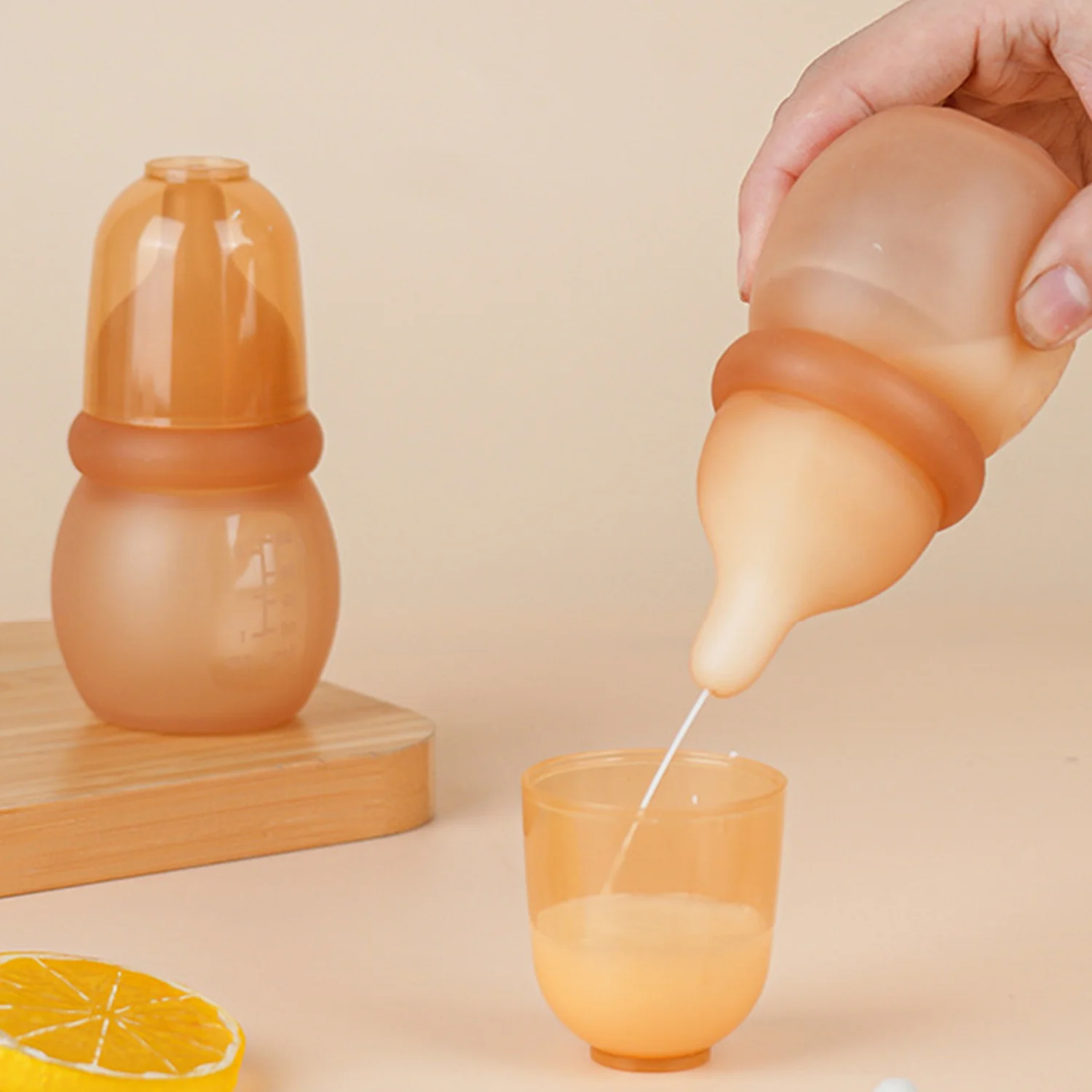 

Newborn silicone mini baby bottle newborn baby full silicone soft feeding 60ml imitation breast milk anti-flatulence baby bottle