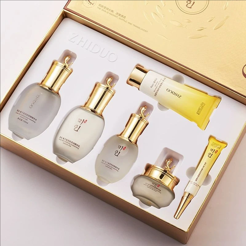Facial Skin Care Set Caviar Anti Wrinkle Hyaluronic Acid Face Serum Moisturizing Skincare Kit Beauty Health Korean Facial Care
