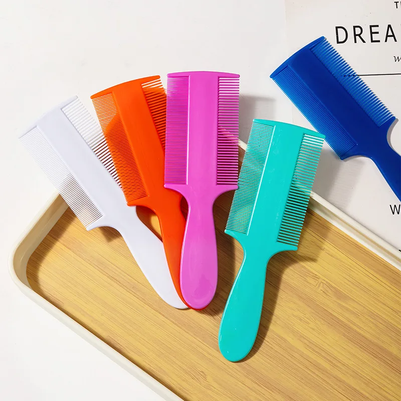 مشط القمل على الوجهين، تدليك فروة الرأس ذات الأسنان الدقيقة، شبكة إزالة البراغيث الاحترافية، مشط كثيف جدًا، خاص للشعر المستعار الحقيقي