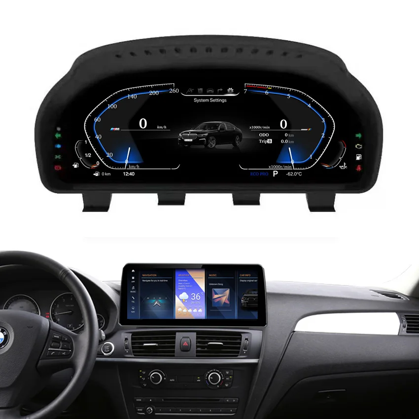 2023 New Car Accessories Digital Cluster Instrument For BMW X3 F25 X4 F26 Android 13 Upgrade Display GPS Carplay