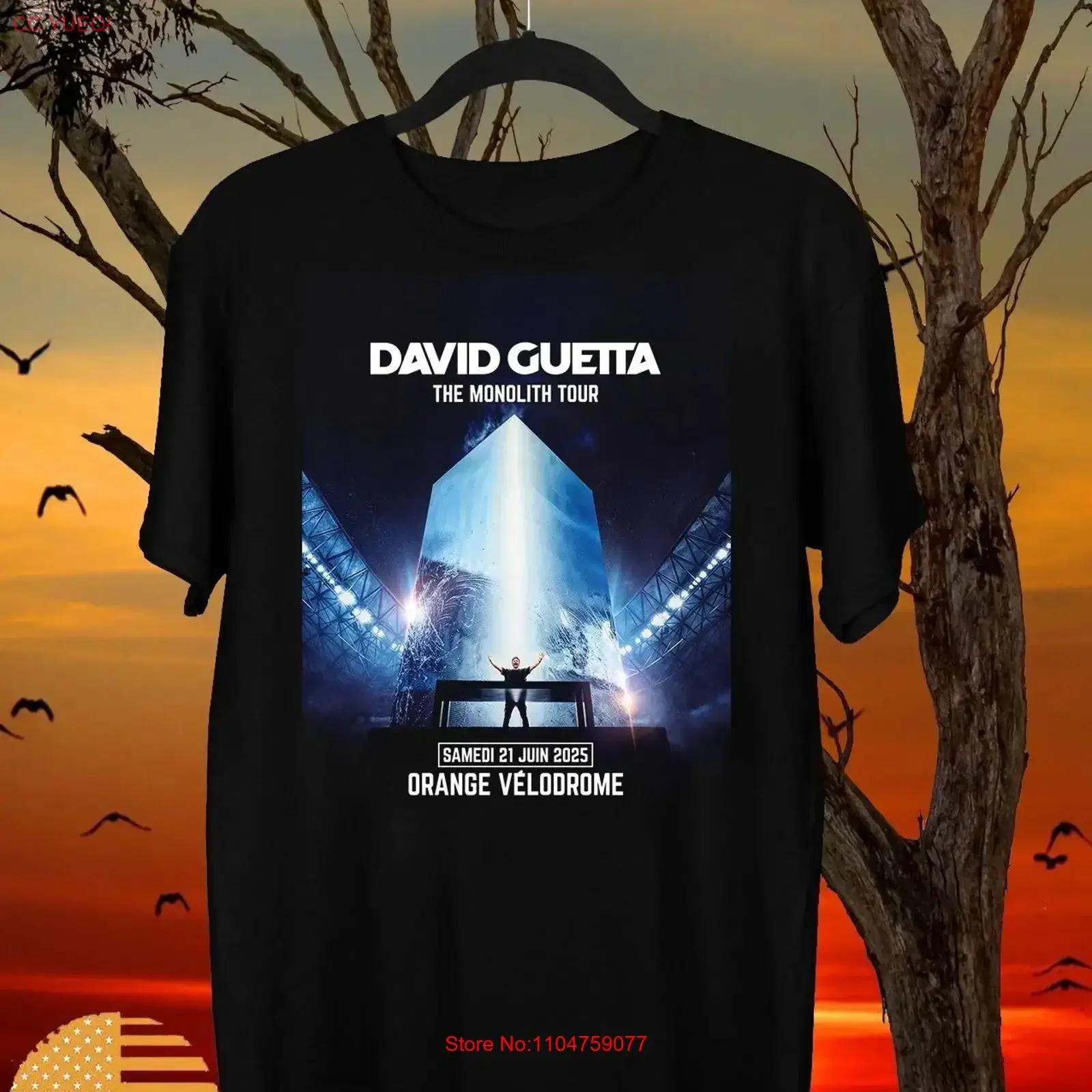 NEW David Guetta The Monolith Tour T Shirt Full Size S 5XL vintage Washed Slightly Versatile Stretched streetwear