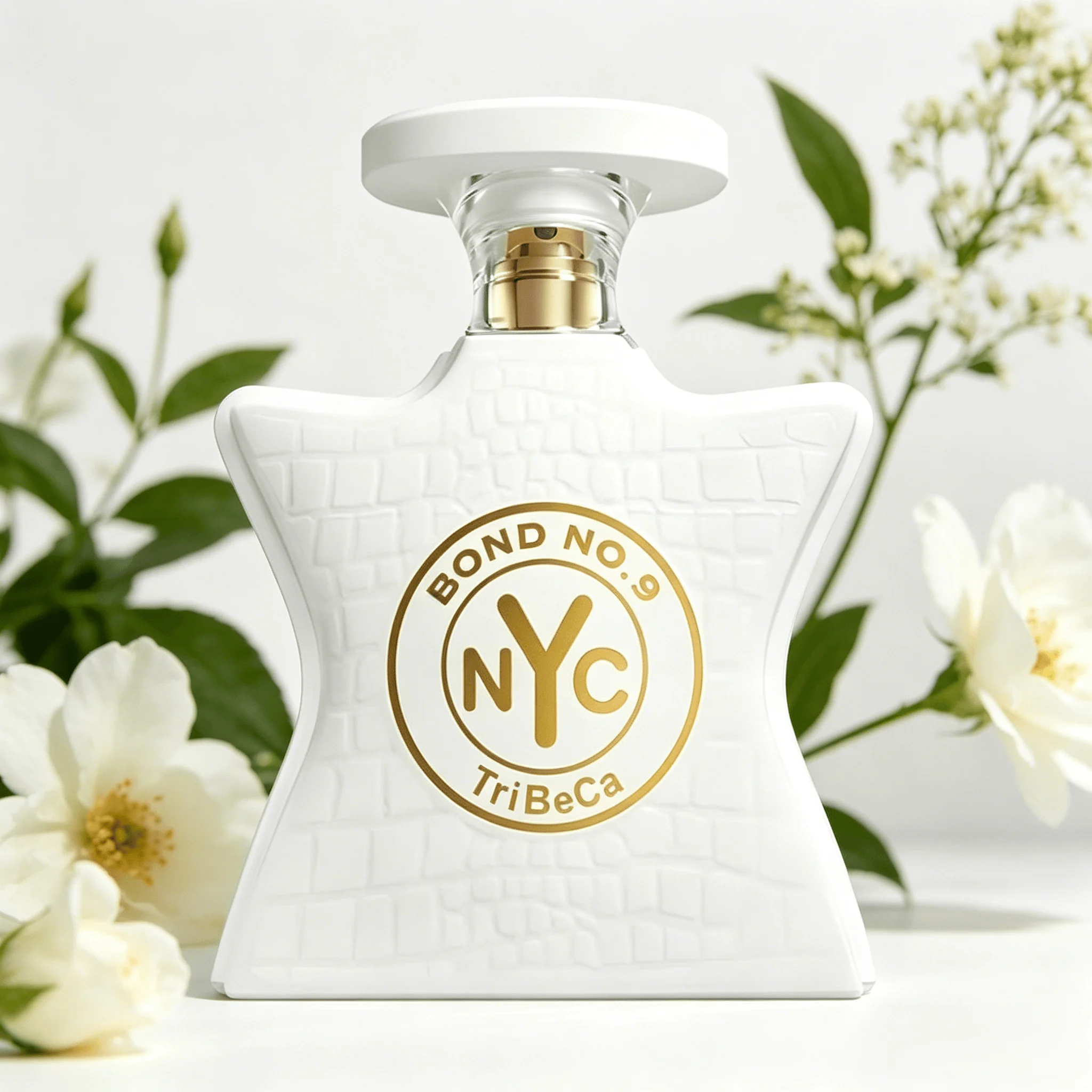 Perfume Unisex Bond No.9 TriBeCa, Aroma Fresco, Floral, Cítrico y Almizclado, Larga Duración, Botella Elegante con Textura de Cocodrilo Blanco, Regalo de Perfume para Hombres y Mujeres, Ideal para Uso Diario o Bodas