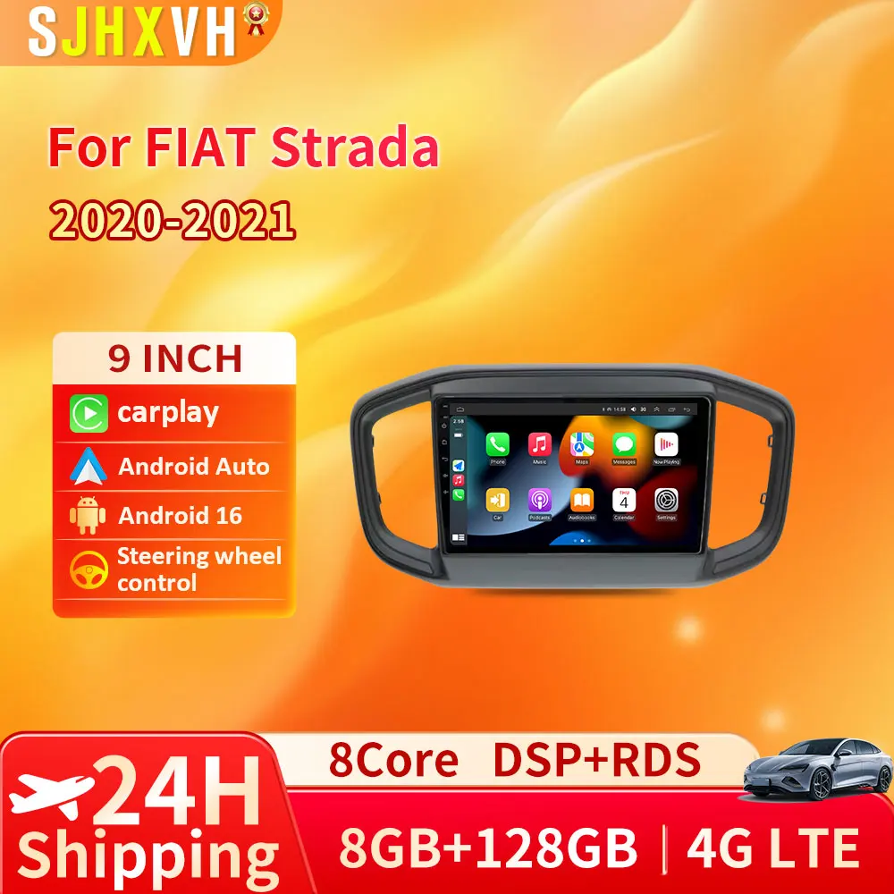 

Android 16 For Fiat Strada 2020 - 2022 Car Radio Multimedia Video Player Carplay Tape Recorder GPS Head Unit WIFI 4G No 2din DVD