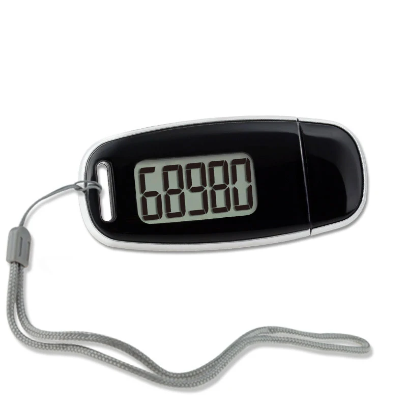 Accurate Fitness Tracker USB Charge Walking 3D Pedometer with Clip and Lanyard for Step Fitness Camping Hiking Sports