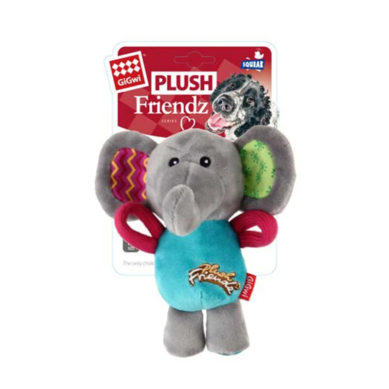 GiGwi Pet Toys Plush Friendz Series Washable Fleece Toy Plush Squeak Interactive  Bite Resistant Toys Irresistible to Dog Puppy