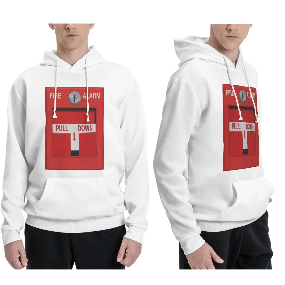Fire Alarm Pull Station Hoodies Men's Women Casual Pullover Sweatshirts Hip Hop Long Sleeve Hooded Autumn Winter