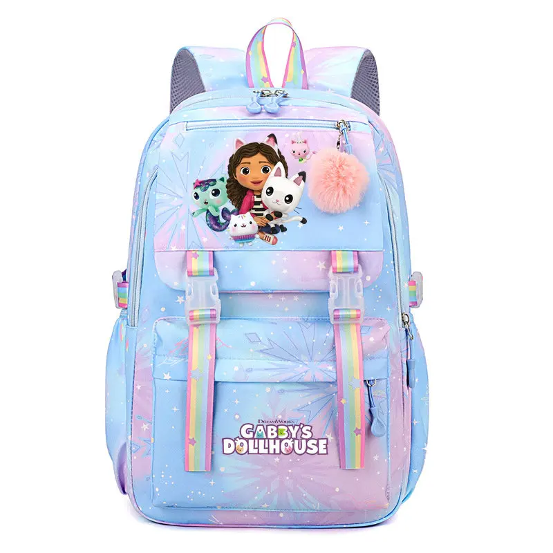 Kawaii Cartoon Gabby Dollhouses Girls School Backpack Printed School bag Cute Girls School Supplies Children Birthday Gifts