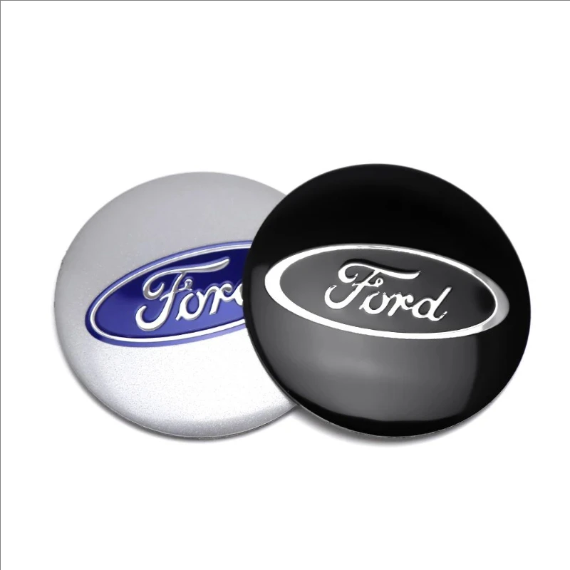 4Pcs 56MM Car Wheel Hub Center Cap Metal Emblem Stickers For Ford ST Focus 2 3 Mondeo Kuga Fiesta MK7 Escort Edge C-Max