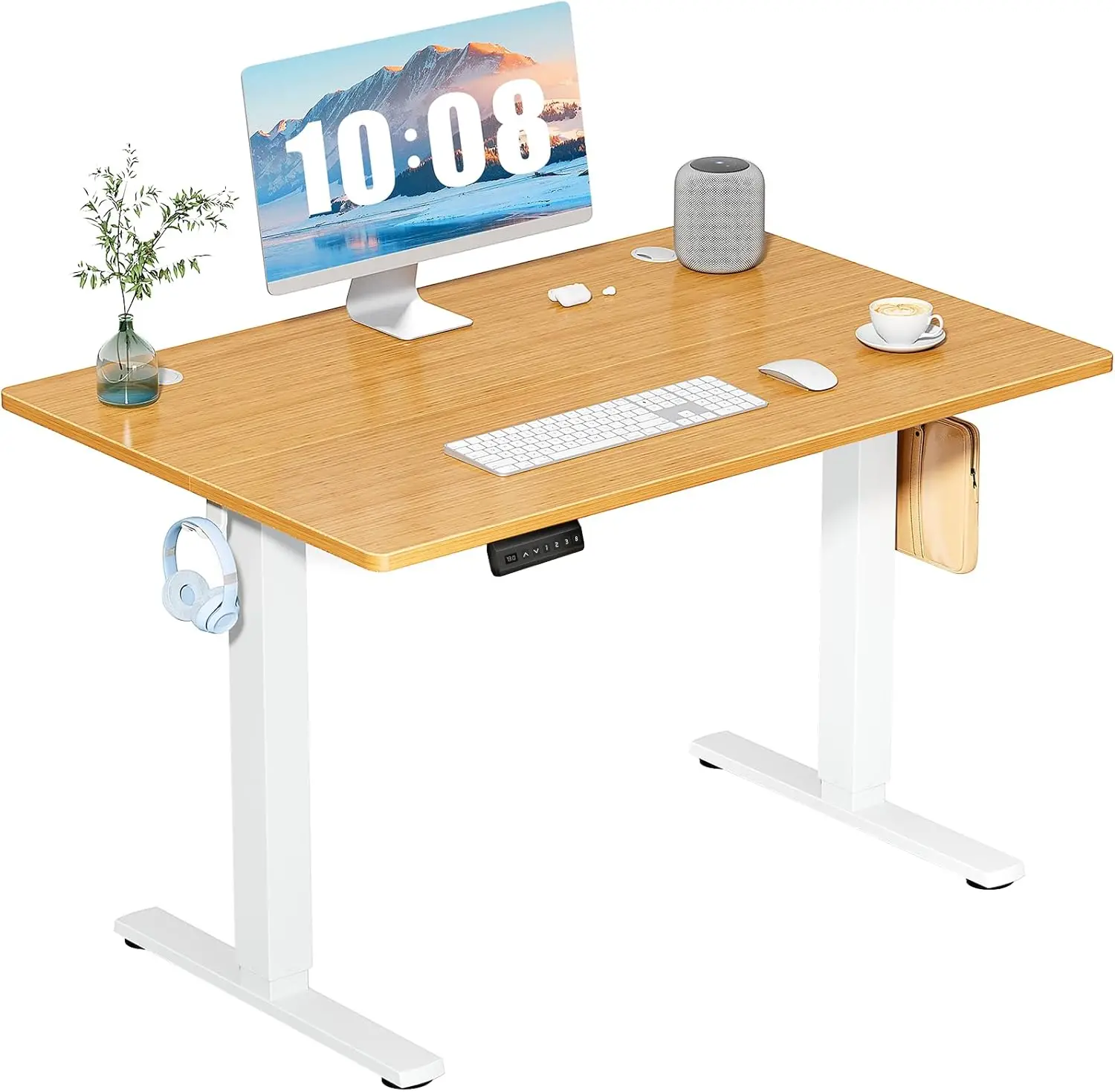

40-Inch Electric Adjustable Standing Desk with Memory Presets, Quiet Motor for Home Office and Gaming