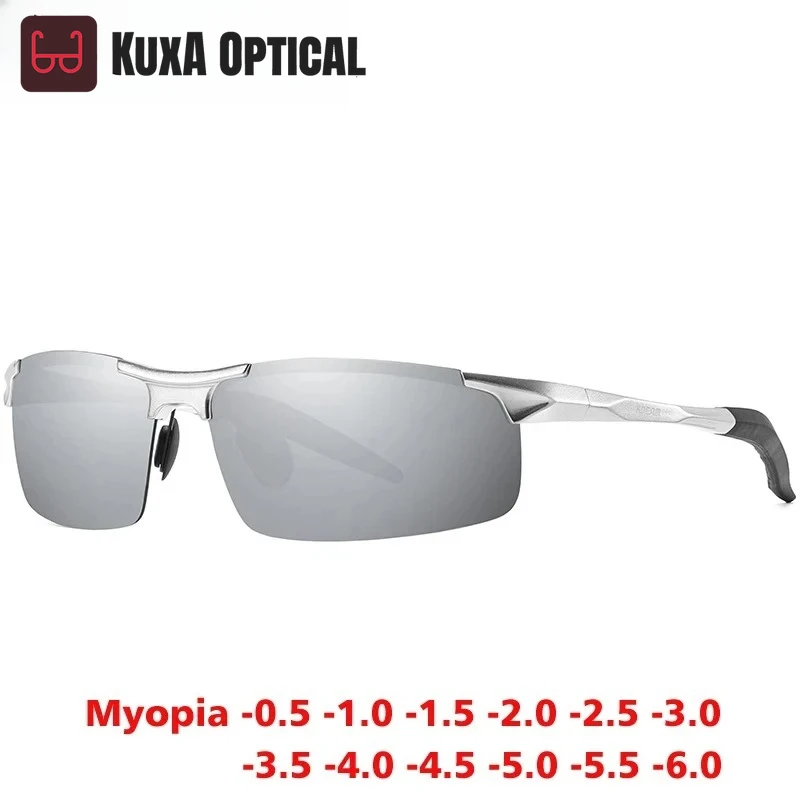 

Xuka мужские солнцезащитные очки из сплава в полуоправе для близорукости женские спортивные поляризационные очки по индивидуальному заказу от -0,5 до -6,0