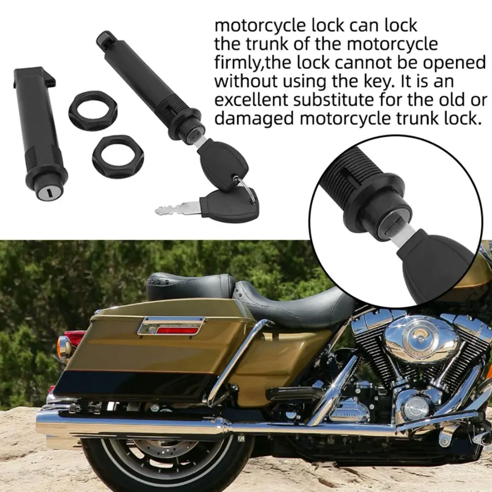 Motorcycle Black Hard Saddle Bag Hardware Universal Scooter Electromobile ect Lock with 2 Keys Accessories For Hard Saddlebags