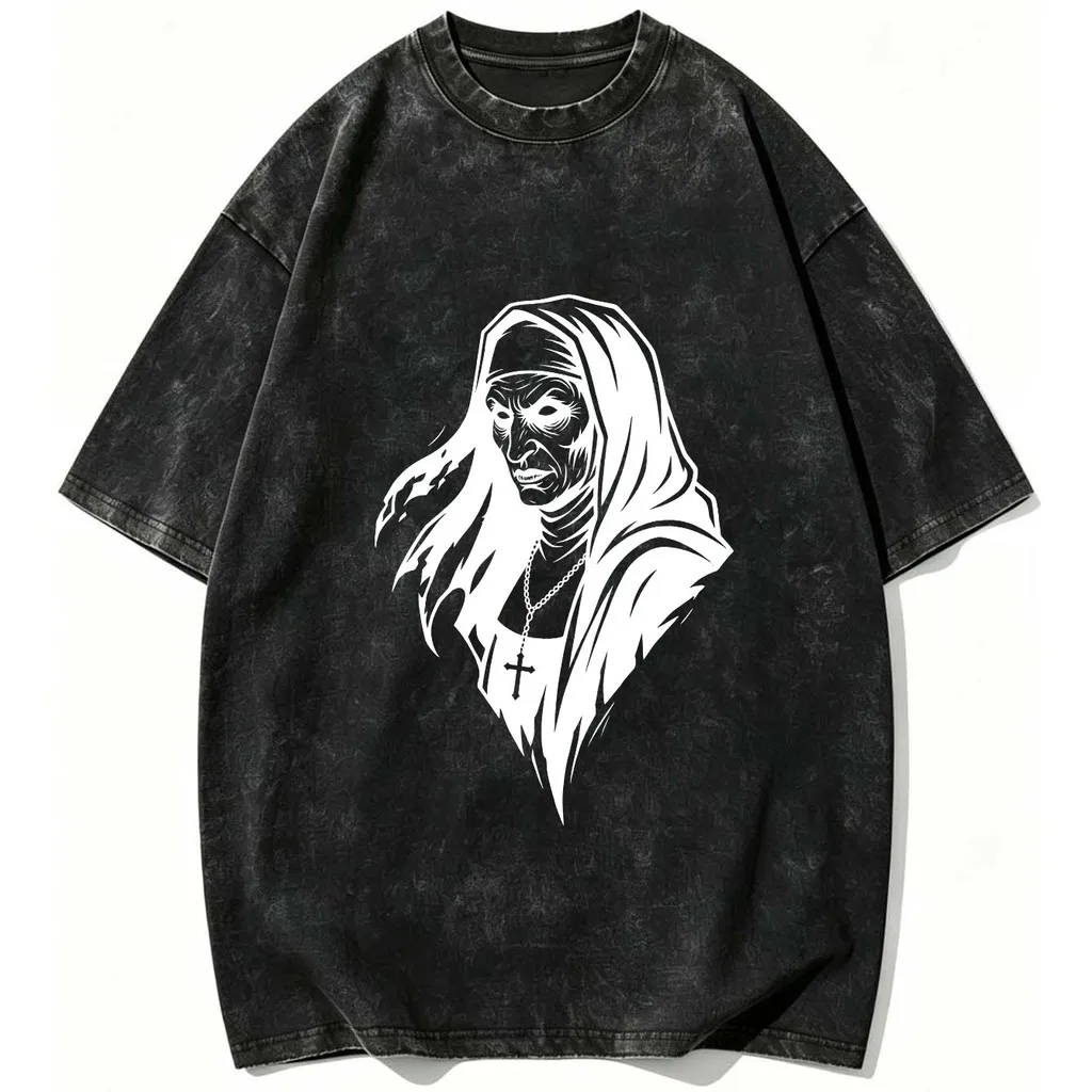 CLOOCL Retro Style Hooded Figure With Cross Necklace Printed T-Shirts Vintage Shirts Summer Tees Casual Tops Mens Clothing