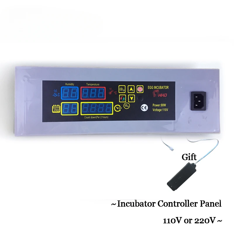 

for HHD Spare Parts 48 56 96 Digital Automatic Temperature Computer Chicken Egg Incubator Controller Panel 110V 220V Humidity