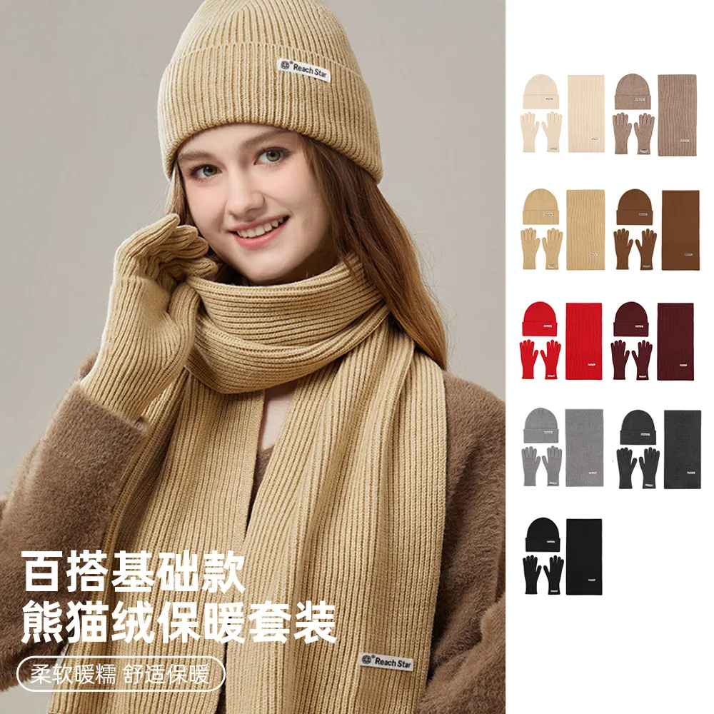 solid-color-knit-hat-scarf-gloves-set-winter-warm-thickened-yarn-3-piece-accessories-soft-cold-weather-combo-for-women-men