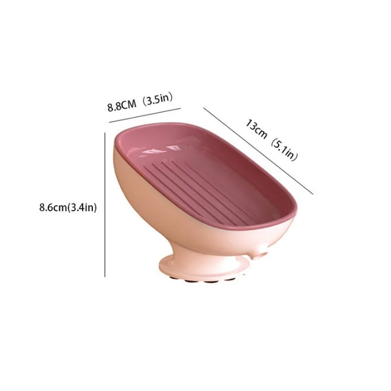 Super Suction Cup Soap Dish with Drain Water for Bathroom, Soap Holder, Sponge Holder, Container, Supplies