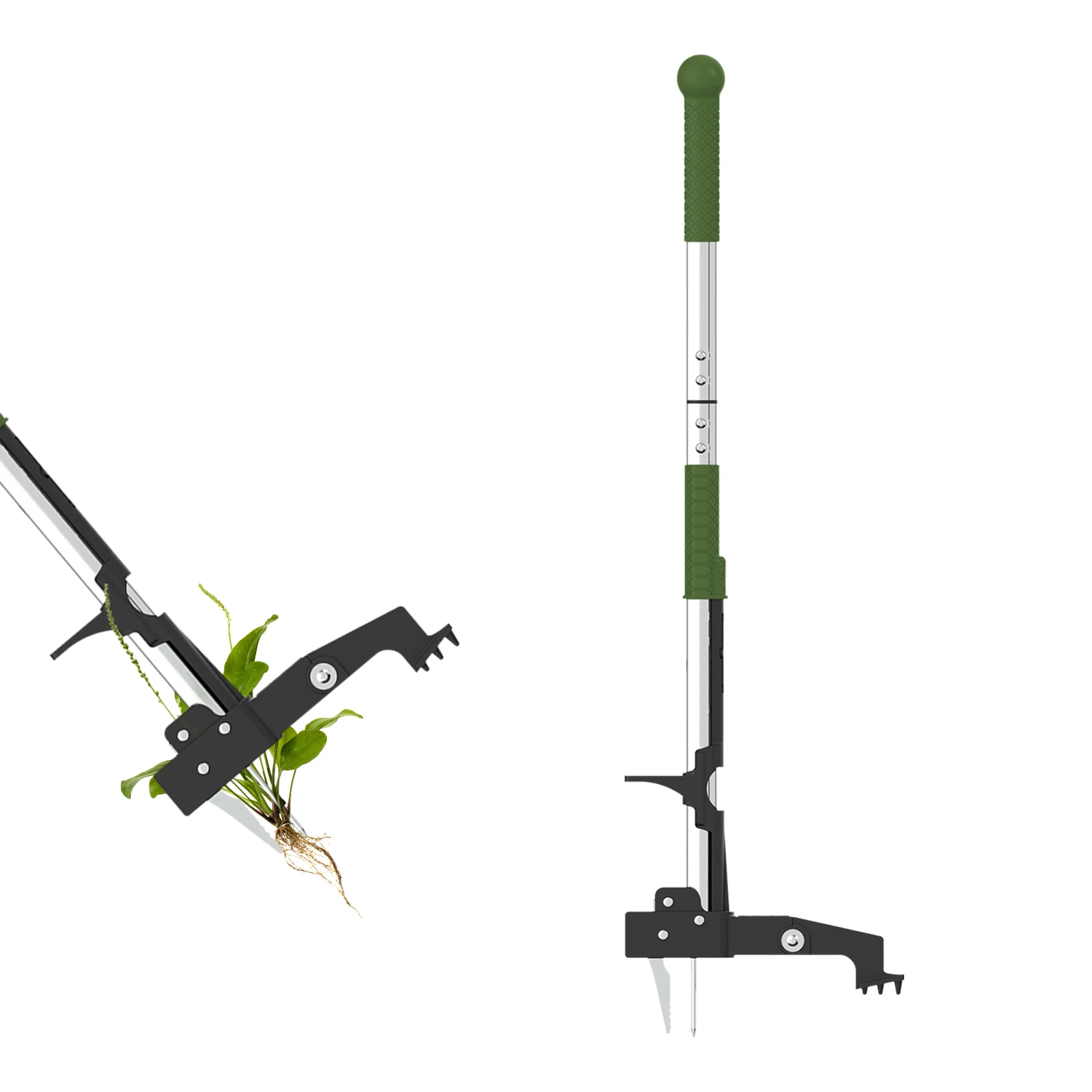 

20253 Steel Needles Easy Operation Lightweight Anti-Rust Stand up Weeder Hand Garden Tool Weed Remover
