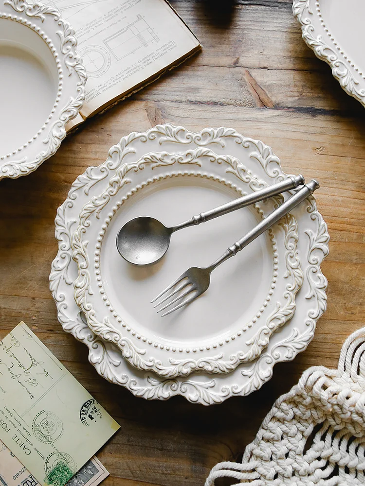 

Ceramic Dinner Steak Fruit Salad Container Snacks Plate Vegetable Soup Dish Bowl Wedding Gift Kitchen Utensil Tableware