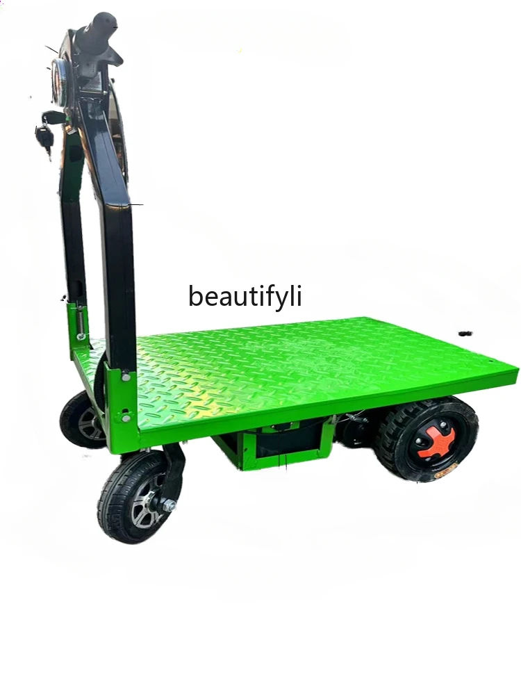 Electric Platform Trolley Foldable Construction Site Elevator Feeding Delivery Handling Pull Tile Trolley