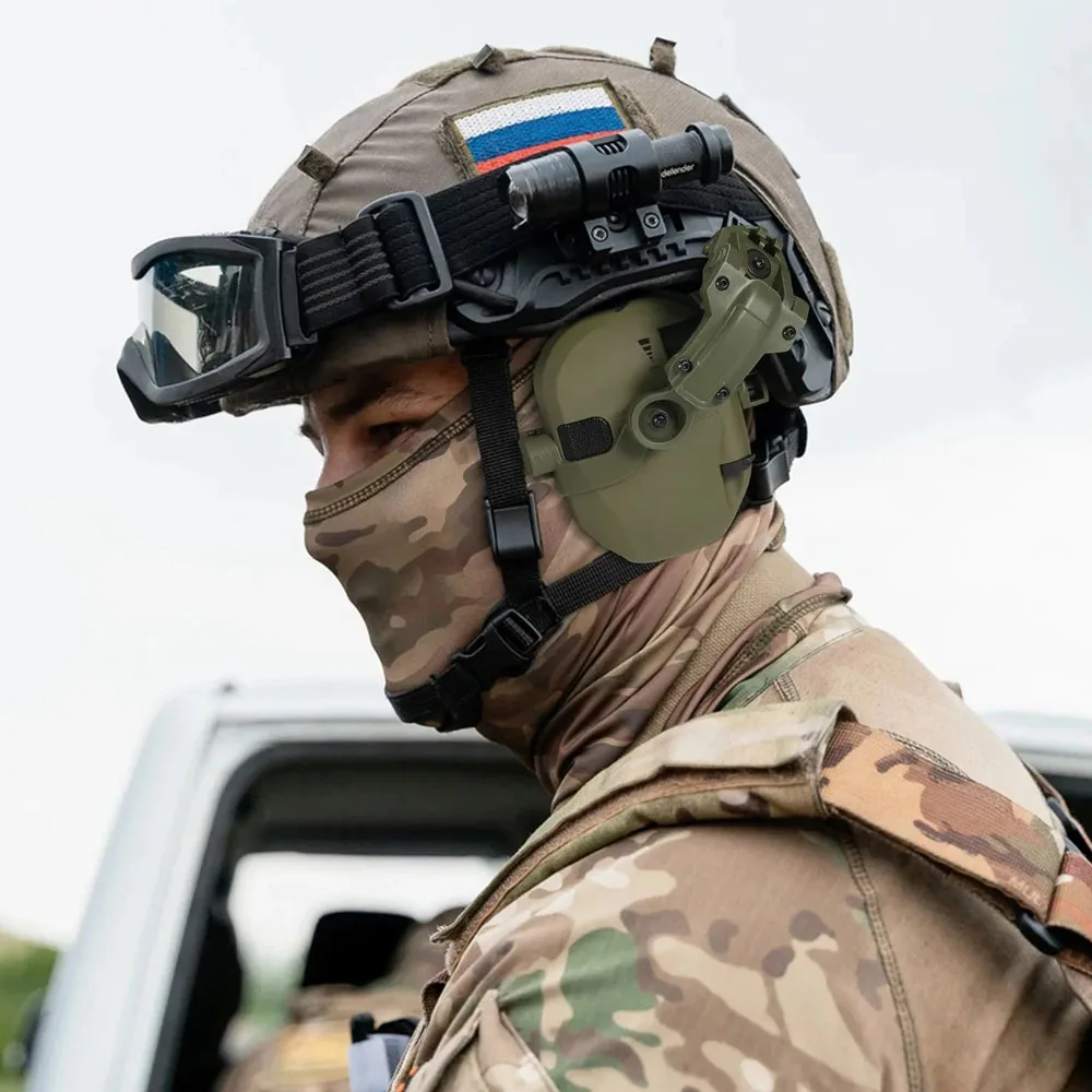 Orejeras de tiro electrónicas con fijación ARC para casco táctico - imagen 5