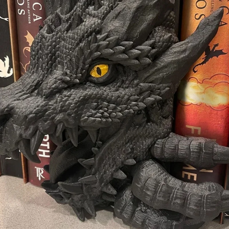 

Dragon Book Holder Friar Dragon Bookends Book Ends, 7 Inch Resin Book Holder