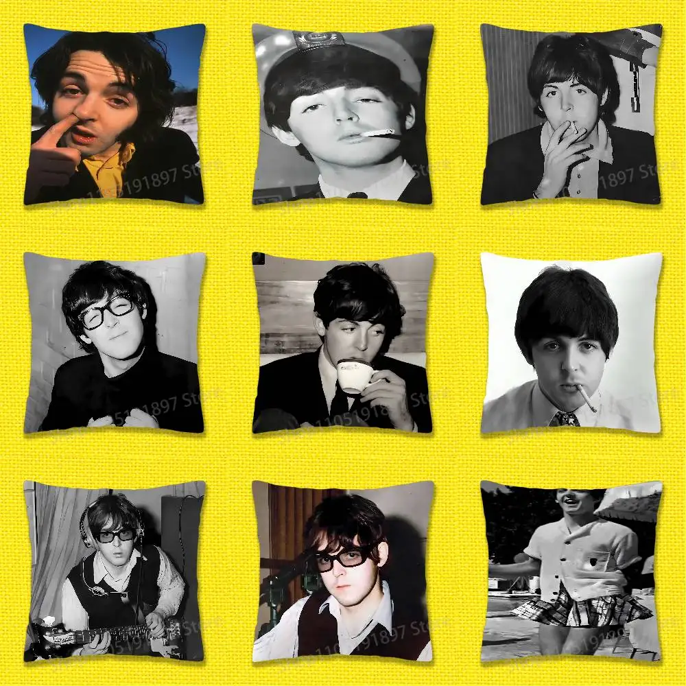 

P-Paul M-McCartneyS Throw Pillow Case For 45cm 40cm 55cm 50cm 30cm Square Car Pillowcase Shell