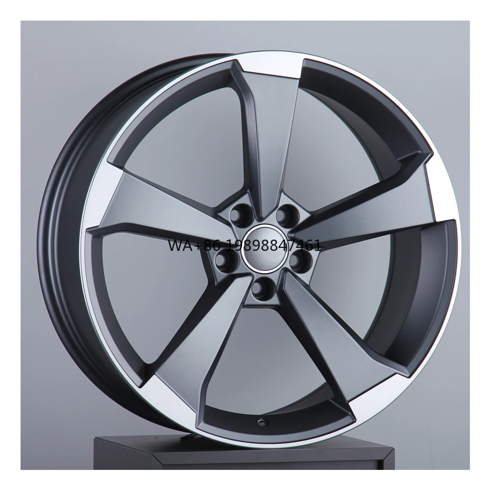 

for 18 19 Inch 5x112 Black Machined Face Five Spokes Alloy Rims Luxury high-end customization