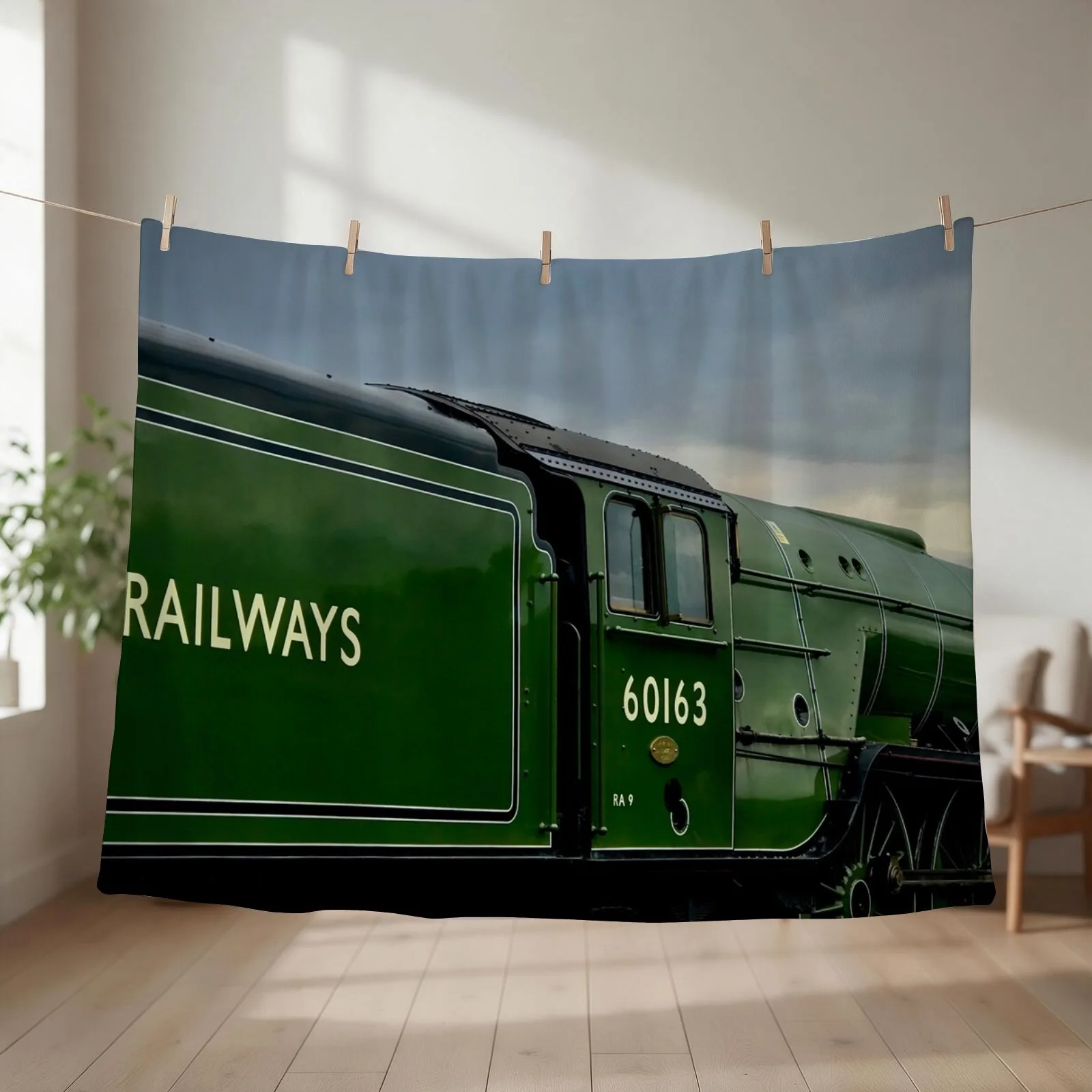 Tornado 61063 Steam Locomotive Throw Blanket