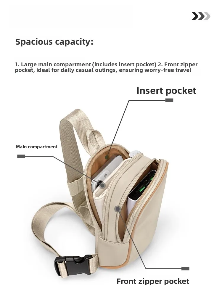 GOLF2025 Borsa a tracolla Faion casual di grande capacità da donna nuova Borsa a tracolla singola Borsa da petto sportiva per il tempo libero Borsa da donna
