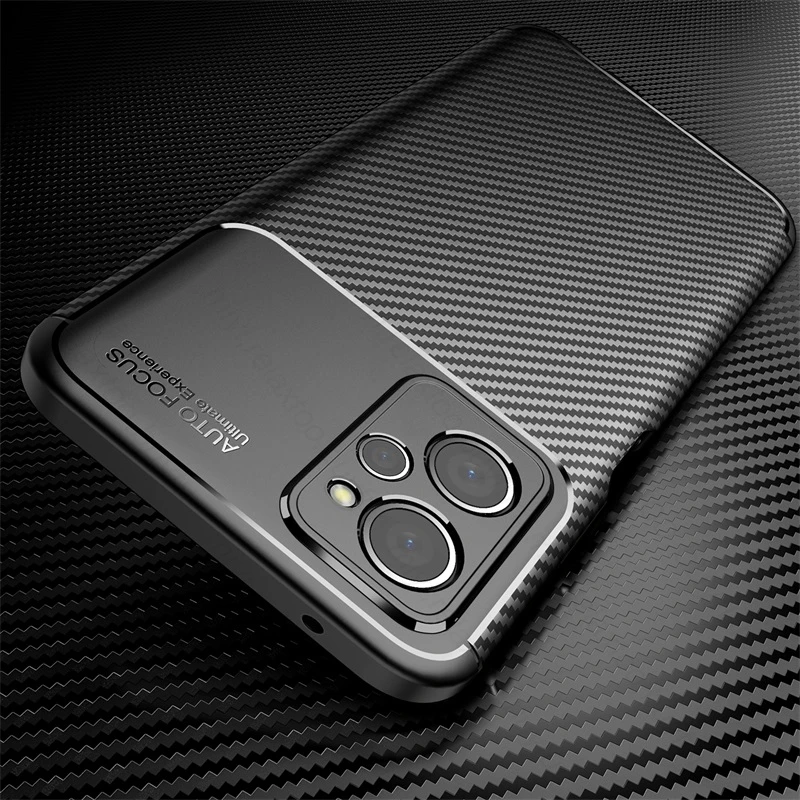 For Poco X5 Pro 5G Case Carbon Fiber Soft Silicone Cover Poko Little X5 X 5 Pro X5pro PocoX5 5G Camera Protect Shockproof Coque