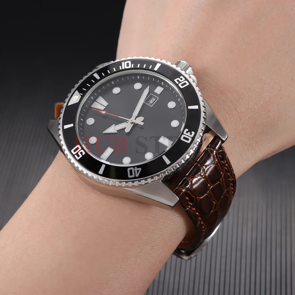 Crocodile Pattern Design Leather Watchbands Automatic Buckle Men Women Business Watch Band 12/14/16/18/19/20/22mm Watch Straps gallery 3