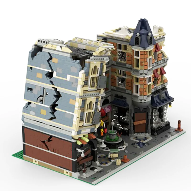 MOC Creative Street View Assembly Square - Apocalypse รุ่น Modular รุ่นสถาปัตยกรรม Building Block Assembly ของเล่นเด็กของขวัญ