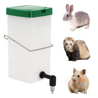 Rabbit Drinker 500ml/1000ml No Drip Small Animal Water Bottle Nipple Drinking Bottle for Rodent Bunny/Ferret/Hamster/Guinea Pig