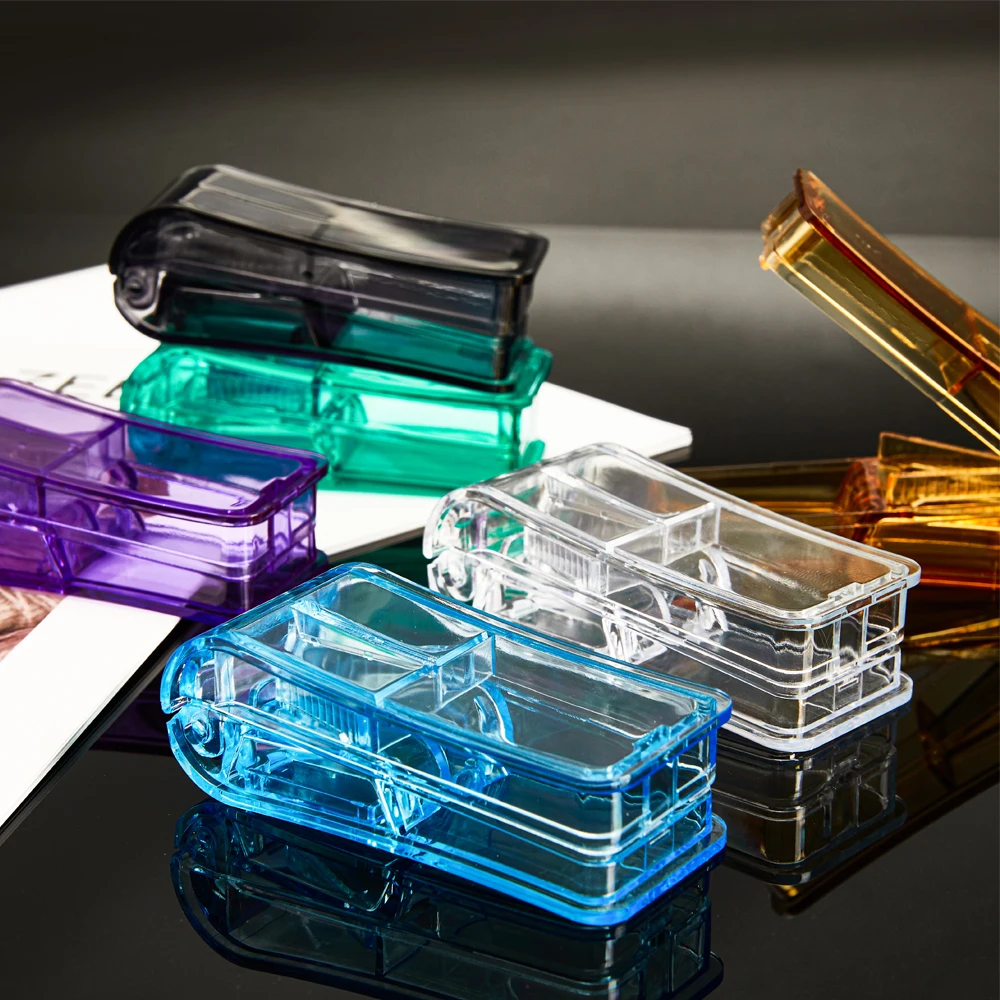 Portable Pill Cutter Box Mini Drug Box Tablet Cutter 6 Colors Pill Case Storage Crusher Travel Pill Box