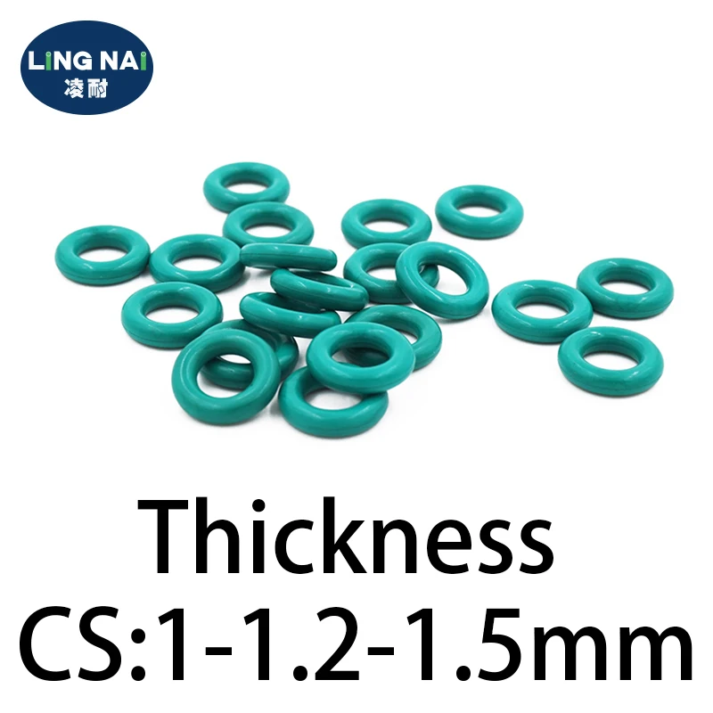 O-ring thickness 1/1.2/1.5mm CS fluororubber FKM sealing temperature resistant gasket rubber ring complete in specifications