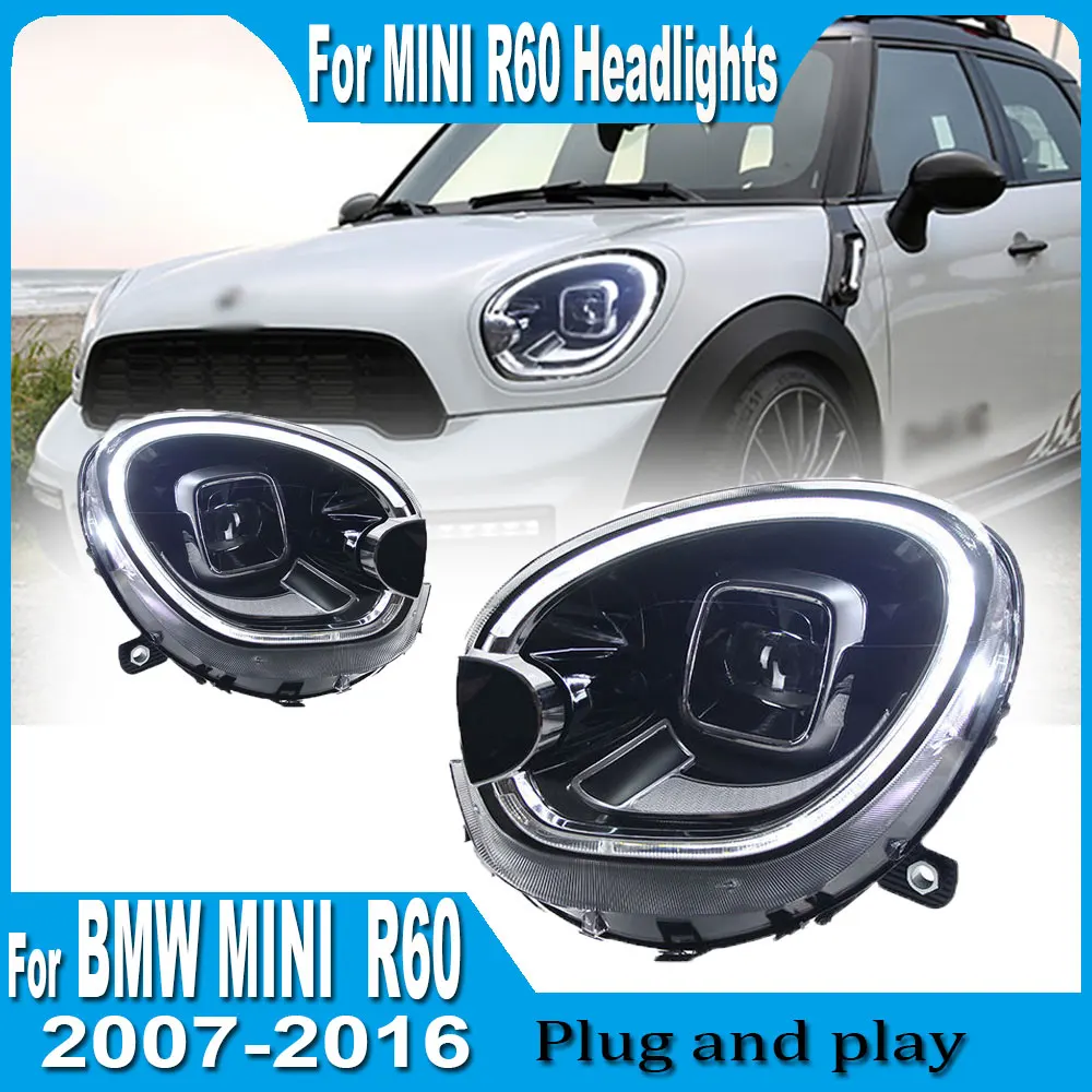 Car Head Lamp For BMW Mini R60 LED Headlight 2007-2016 Countryman Headlight Projector Lens DRL LED Low Beam Signal Accessories