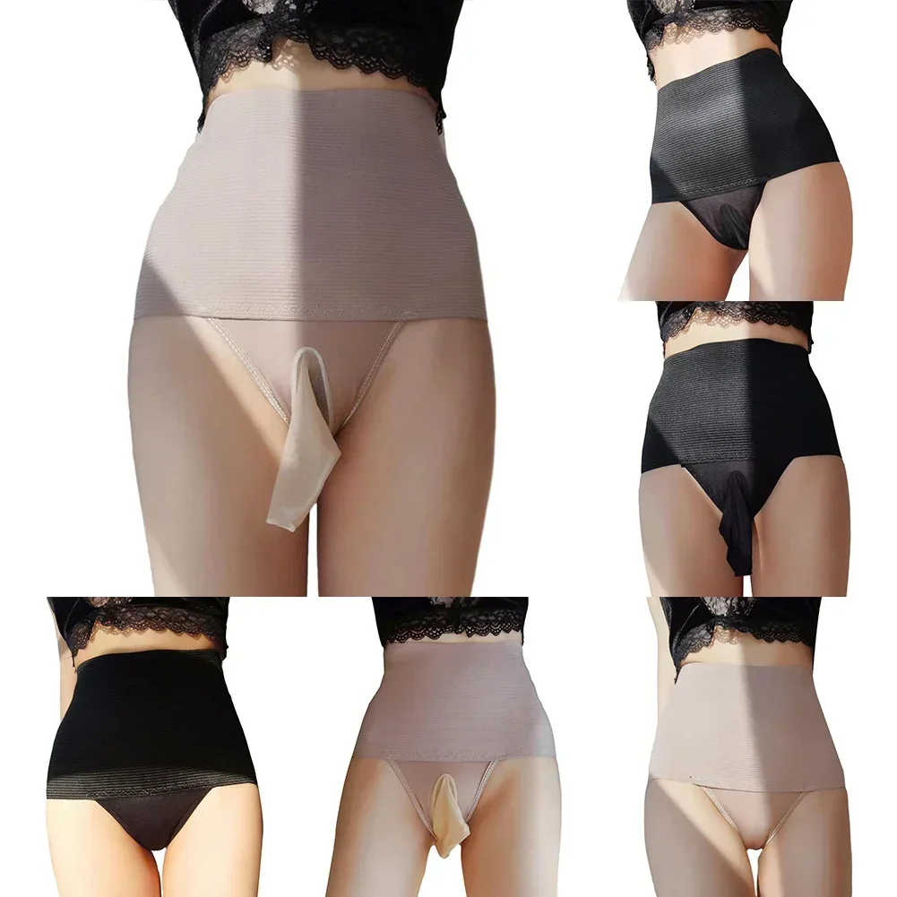 New Women Men Lace Sexy Slim Pouch Panties Briefs Sheer Underpants High Waist Lingerie Playful JJ Set Seamless Male Briefs