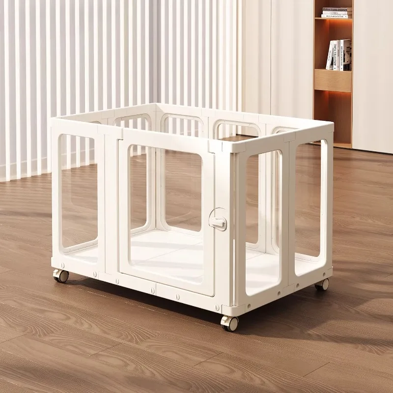 Valla Transparente para Perros, Valla Interior para Perros Pequeños y Medianos, Jaula Móvil para Cachorros, Villa para Mascotas, Hogar