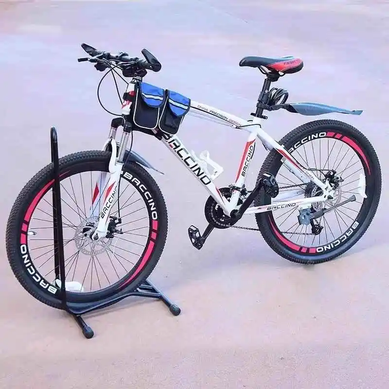 

Mr.TiPARTS Bicycle Parking Stand Repair Stand Single Bike L-aped Display Vertical Parking Ra for Mountain Bike Road Bike
