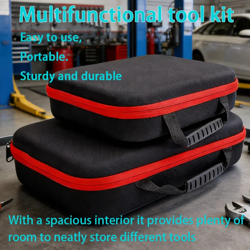 

Large Capacity Tools Bag 2-size Available With Red Edges Tools Waterproof Tool Bags Electrician Hardware Tools Bag