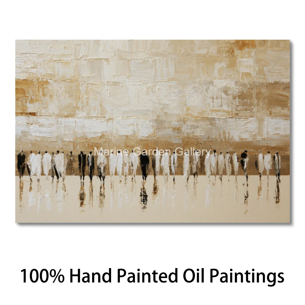 Large Gold White Kotel Oil Painting Handmade Textured Canvas Art Western Wall Jerusalem Artwork Contemporary Jewish Home Decor