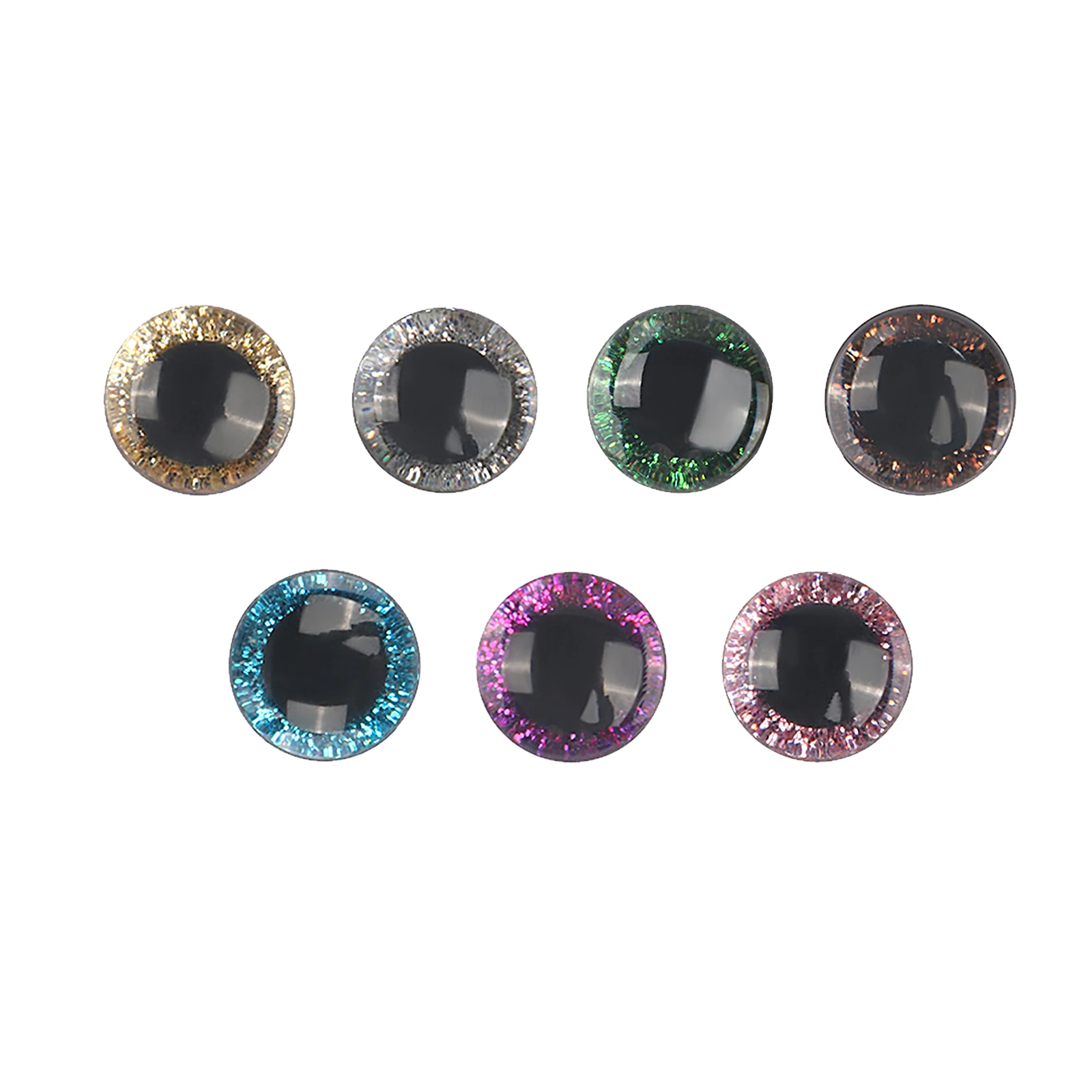 20Sets Plastic Multicolor Eye Sequins Doll Safety Eyes Round Eyeballs for DIY Toy Bear Cat Making Tools DIY Craft Accessories