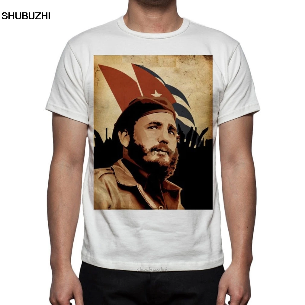 Funny Cotton T Shirt Gift New Short Sleeve Men Fidel Castro Che Guevara Cuba Men S Tribute T Shirt